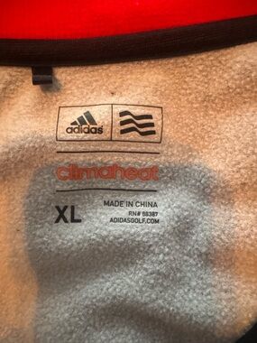 adidas Climaheat Fleece Jacket - Red Trim & Cream Lining- Golf Shirt
